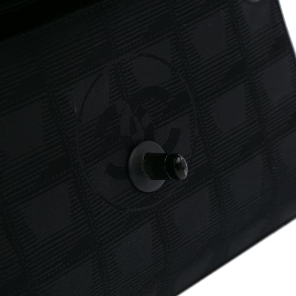 Pre-owned Chanel Mini New Travel Line Nylon Accordion Flap Black