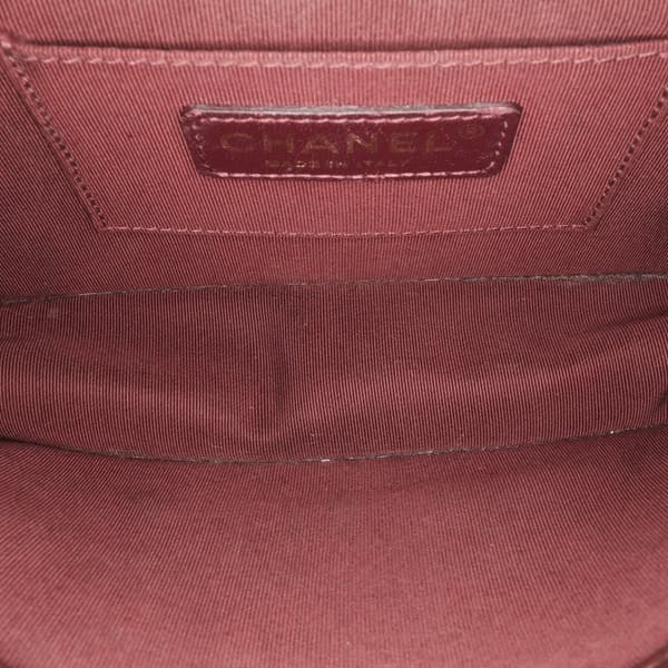 Pre-owned Chanel Quilted Patent Golden Class Accordion Flap Shoulder Bag Red