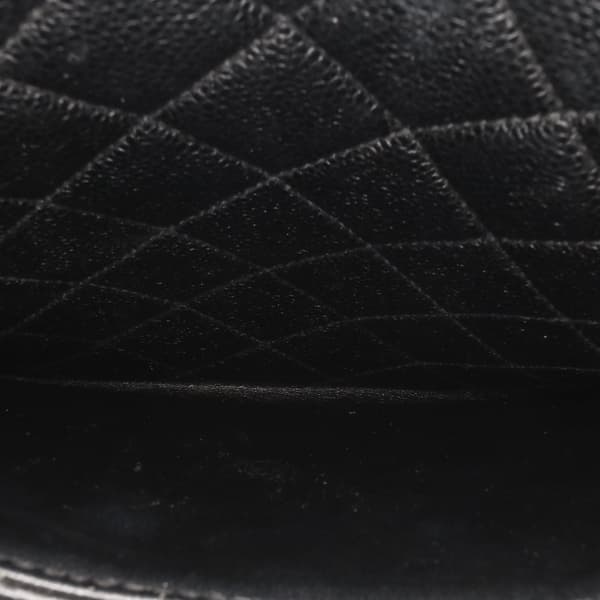 Pre-owned Chanel Quilted Caviar Shoulder Bag Black