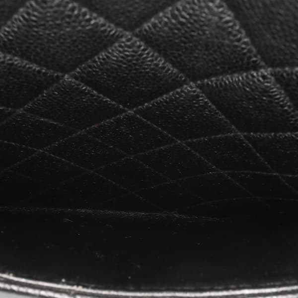 Pre-owned Chanel Quilted Caviar Shoulder Bag Black