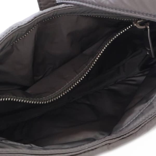 Pre-owned Saint Laurent Nylon Le 5 A 7 Shoulder Bag Gray