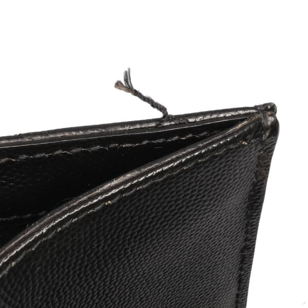 Pre-owned Saint Laurent Large Grain de Poudre Monogram Chevron Envelope Bag Black