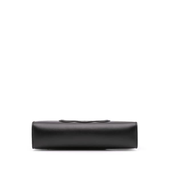 Pre-owned Celine Smooth Calfskin Cuir Triomphe Shoulder Bag Black