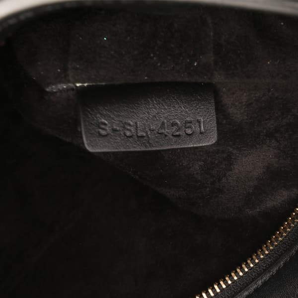 Pre-owned Celine Smooth Calfskin Cuir Triomphe Shoulder Bag Black