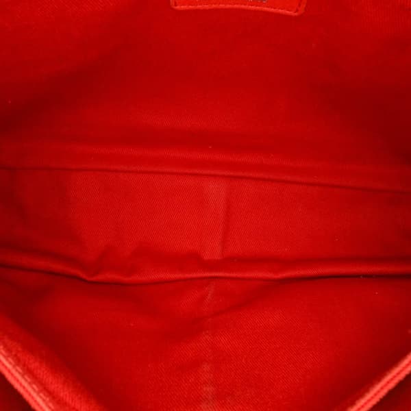 Pre-owned Chanel Medium Grained Calfskin Natural Beauty Flap Red