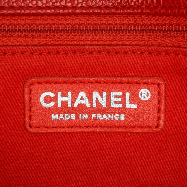 Pre-owned Chanel Medium Grained Calfskin Natural Beauty Flap Red