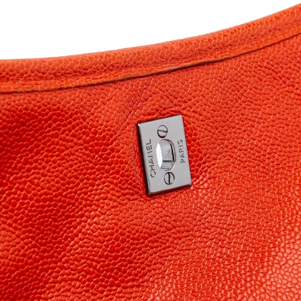 Pre-owned Chanel Medium Grained Calfskin Natural Beauty Flap Red