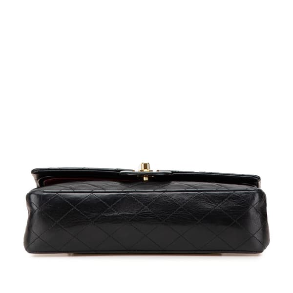 Pre-owned Chanel Medium Classic Lambskin Double Flap Black