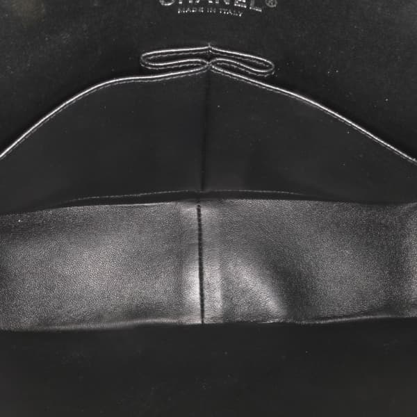 Pre-owned Chanel Jumbo Classic Patent Double Flap Black
