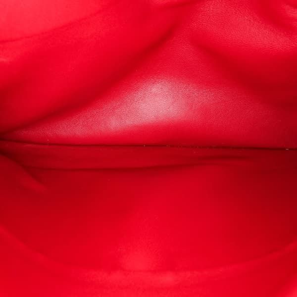 Pre-owned Chanel Medium Classic Lambskin Double Flap Red