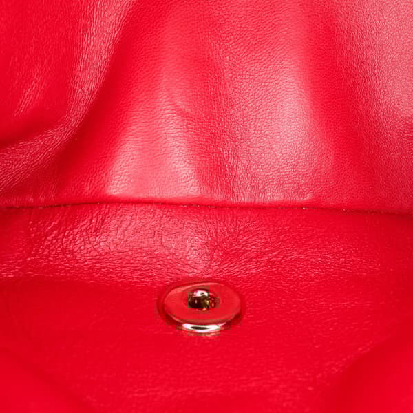 Pre-owned Chanel Medium Classic Lambskin Double Flap Red