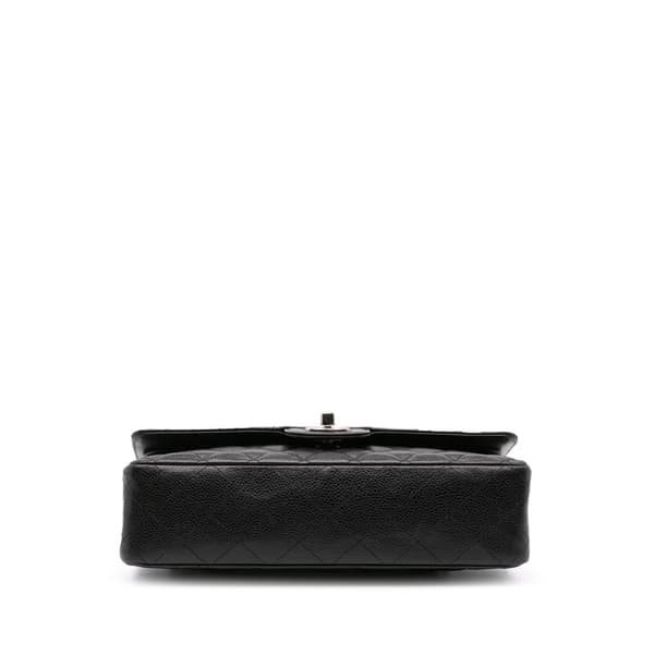 Pre-owned Chanel Medium Classic Caviar Double Flap Black