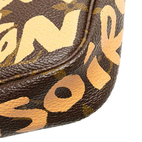 Pre-owned Louis Vuitton Stephen Sprouse Monogram Graffiti Pochette Accessoires Brown