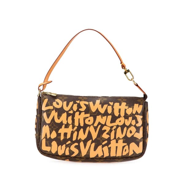 Pre-owned Louis Vuitton Stephen Sprouse Monogram Graffiti Pochette Accessoires Brown