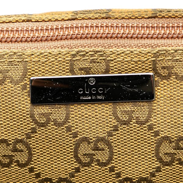 Pre-owned Gucci GG Canvas Boat  Brown
