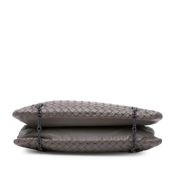 Pre-owned Bottega Veneta Nappa Intrecciato Duo Shoulder Bag Brown