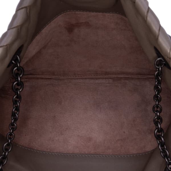Pre-owned Bottega Veneta Nappa Intrecciato Duo Shoulder Bag Brown
