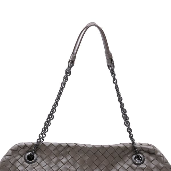 Pre-owned Bottega Veneta Nappa Intrecciato Duo Shoulder Bag Brown