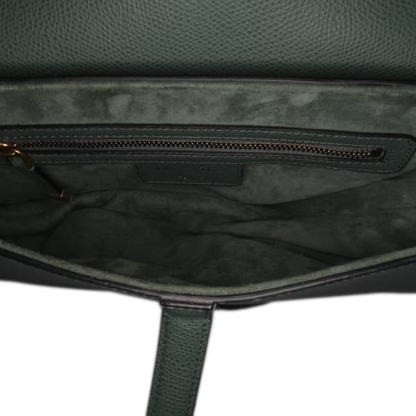 Pre-owned Dior Grained Calfskin Saddle Bag Green