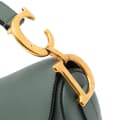 Miniatyrbillede 7 af 9: Pre-owned Dior Grained Calfskin Saddle Bag Green