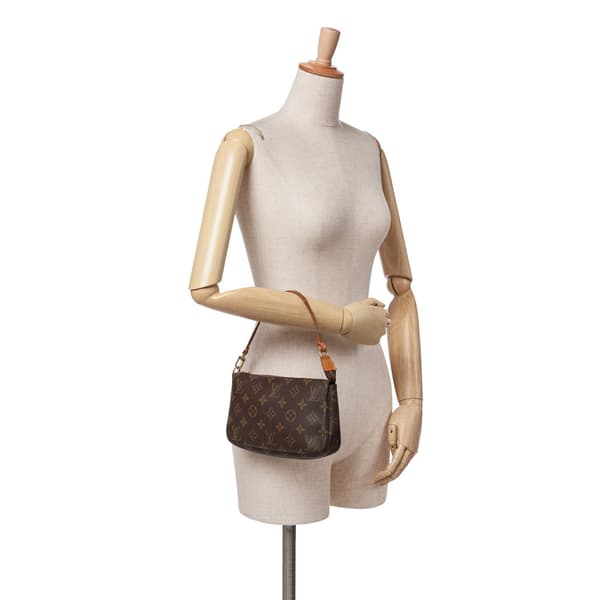 Pre-owned Louis Vuitton Monogram Pochette Accessoires Brown