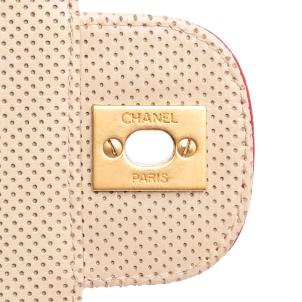 Pre-owned Chanel Medium CC Perforated Calfskin Single Flap Brown