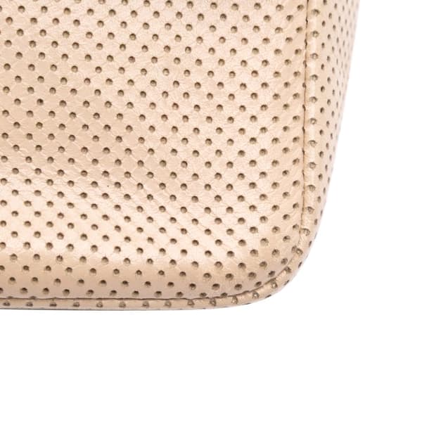 Pre-owned Chanel Medium CC Perforated Calfskin Single Flap Brown