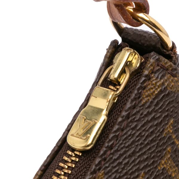 Pre-owned Louis Vuitton Monogram Pochette Accessoires Brown