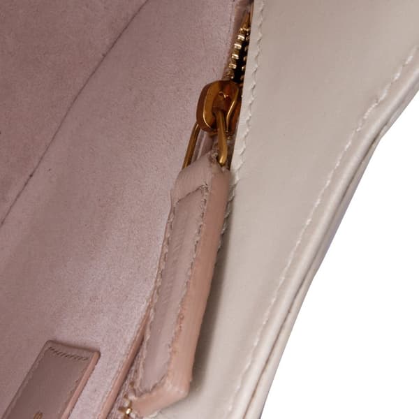 Pre-owned Saint Laurent Shiny Calfskin Le Fermoir Shoulder Bag White