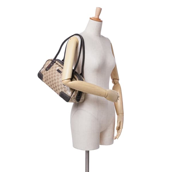 Pre-owned Gucci GG Crystal Princy Shoulder Bag Brown
