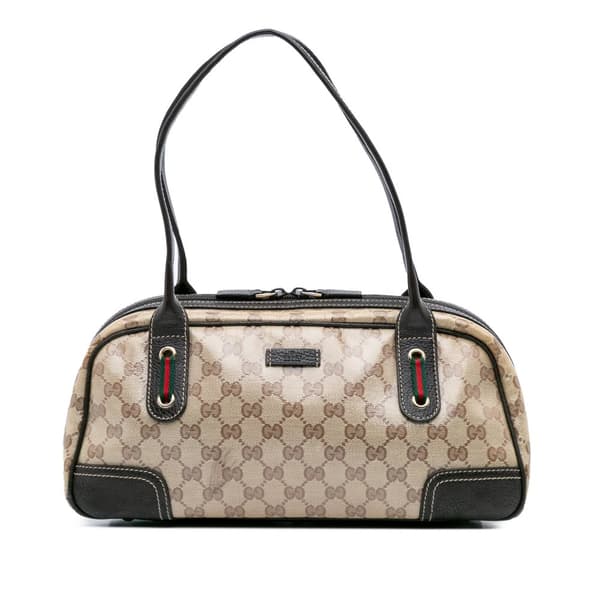 Pre-owned Gucci GG Crystal Princy Shoulder Bag Brown