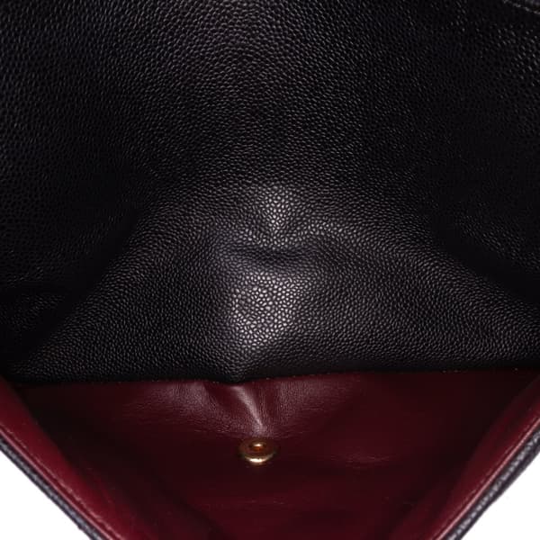 Pre-owned Chanel Maxi Classic Caviar Double Flap Black