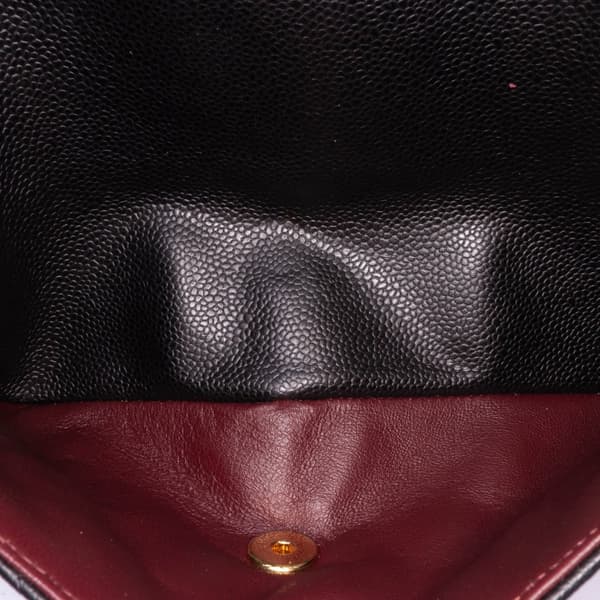 Pre-owned Chanel Jumbo Classic Caviar Double Flap Black