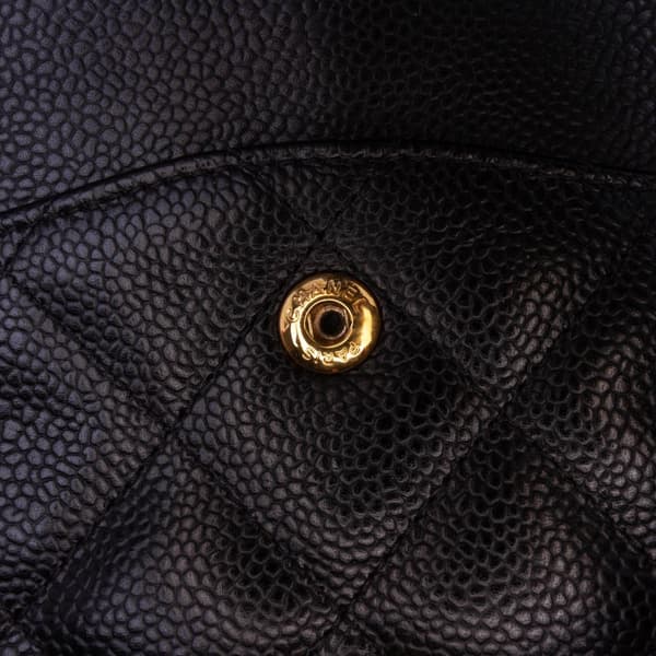 Pre-owned Chanel Jumbo Classic Caviar Double Flap Black