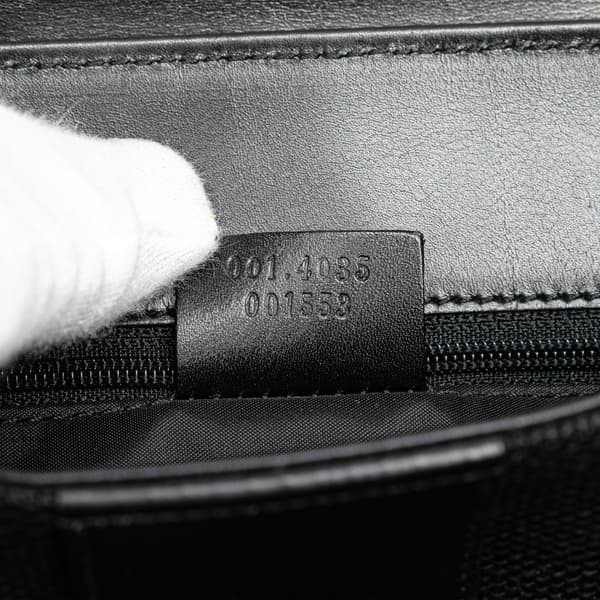 Pre-owned Gucci Canvas Shoulder Bag Black
