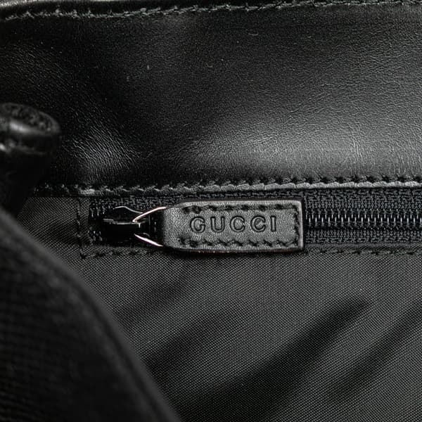 Pre-owned Gucci Canvas Shoulder Bag Black