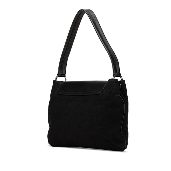 Pre-owned Gucci Canvas Shoulder Bag Black
