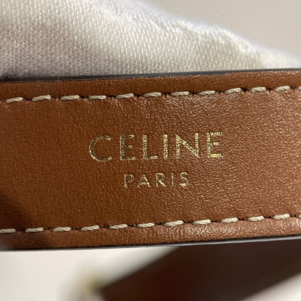 Pre-owned Celine Triomphe Coated Canvas Ava Shoulder Bag Brown