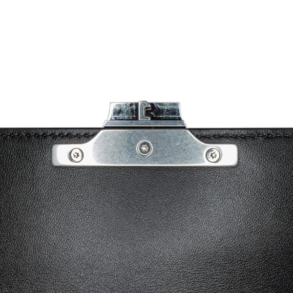 Pre-owned Celine Shiny Calfskin Claude Chain Shoulder Bag Black