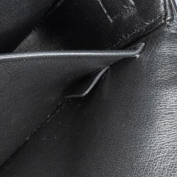 Pre-owned Celine Shiny Calfskin Triomphe Claude Shoulder Bag Black