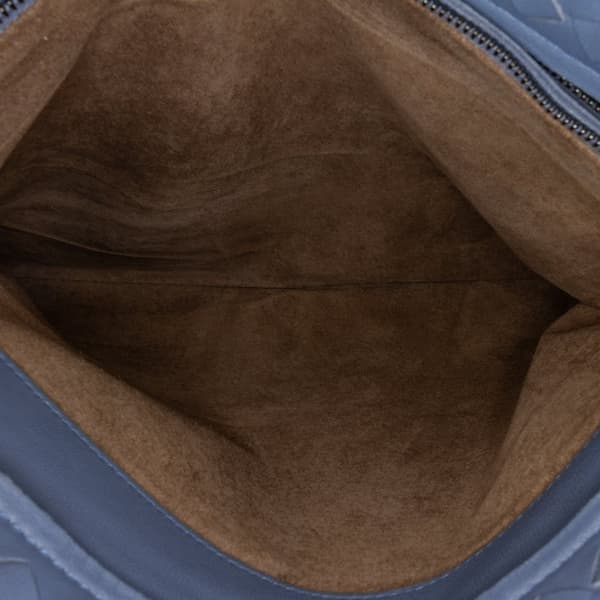 Pre-owned Bottega Veneta Leather Intrecciato Shoulder Bag Blue