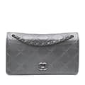 Miniatyrbillede 1 af 9: Pre-owned Chanel Medium Embossed Calfskin Propeller Flap Gray