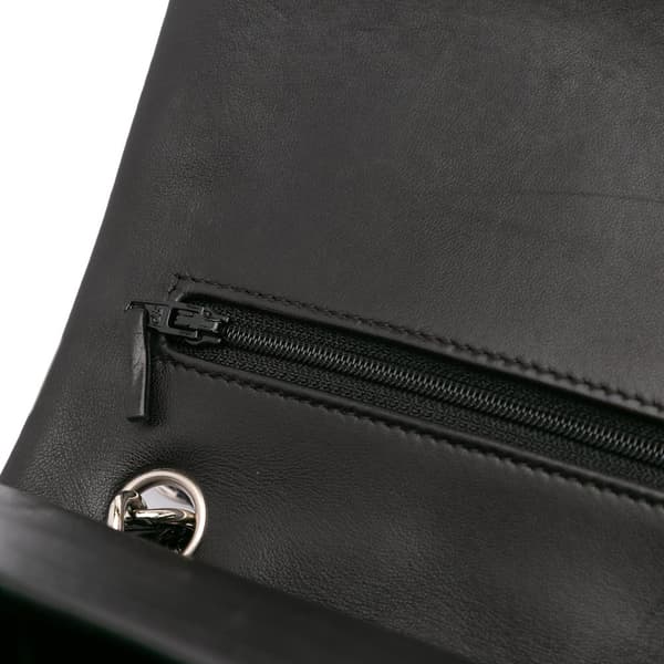 Pre-owned Chanel Jumbo Classic Patent Double Flap Black