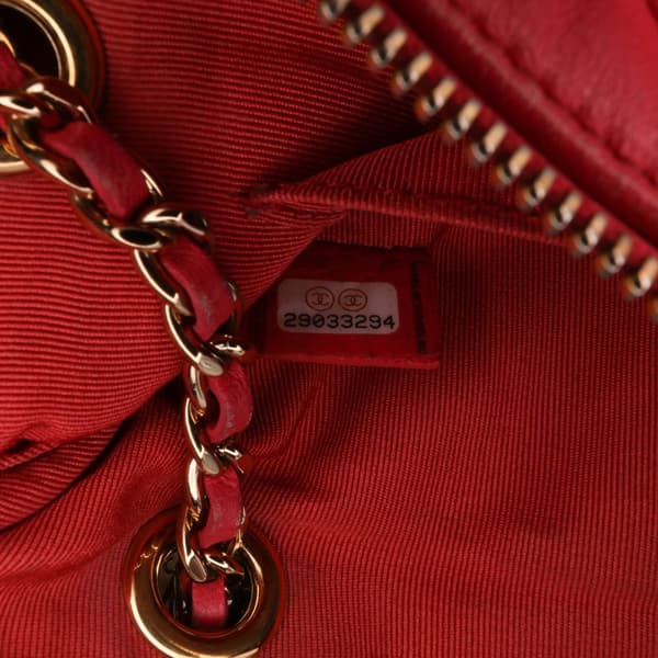 Pre-owned Chanel Quilted Lambskin Double Case with Chain Pink