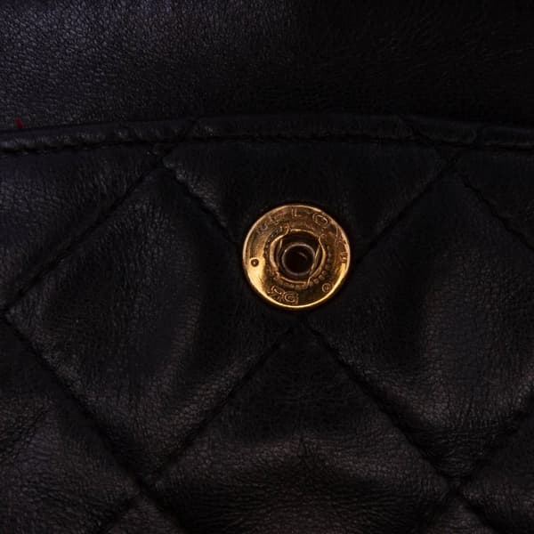Pre-owned Chanel Small Classic Lambskin Double Flap Black