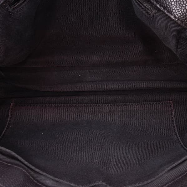Pre-owned Chanel Large Quilted Caviar Now and Forever Flap Black