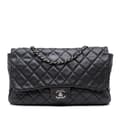 Miniatyrbild 1 av 10: Pre-owned Chanel Large Quilted Caviar Now and Forever Flap Black