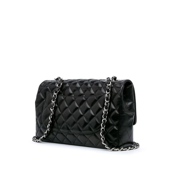 Pre-owned Chanel Jumbo Classic Lambskin Single Flap Black