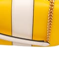 Miniatyrbild 9 av 10: Pre-owned Fendi Mini Bicolor Nappa Apolo Chain Baguette Shoulder Bag Yellow