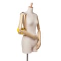 Miniatyrbild 10 av 10: Pre-owned Fendi Mini Bicolor Nappa Apolo Chain Baguette Shoulder Bag Yellow